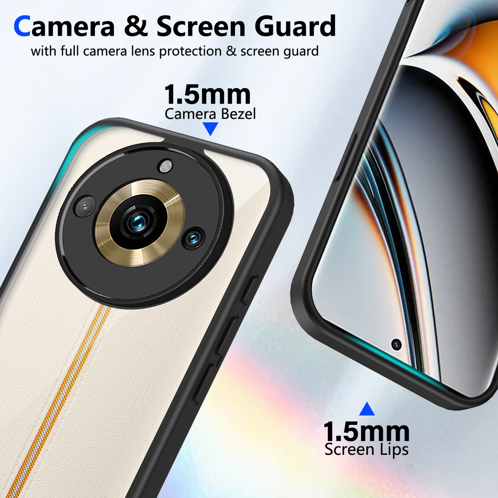Ốp lưng Realme 11 Pro Plus 5G Vỏ trong suốt mờ thời trang cho Ốp điện thoại Realme 11 Pro 5G