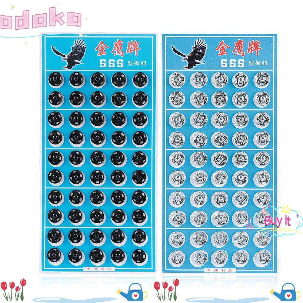 ODAKA 50 Cái / bộ Phụ Kiện May Kim Loại Quần Áo Inox Áo Sơ Mi Dây Buộc