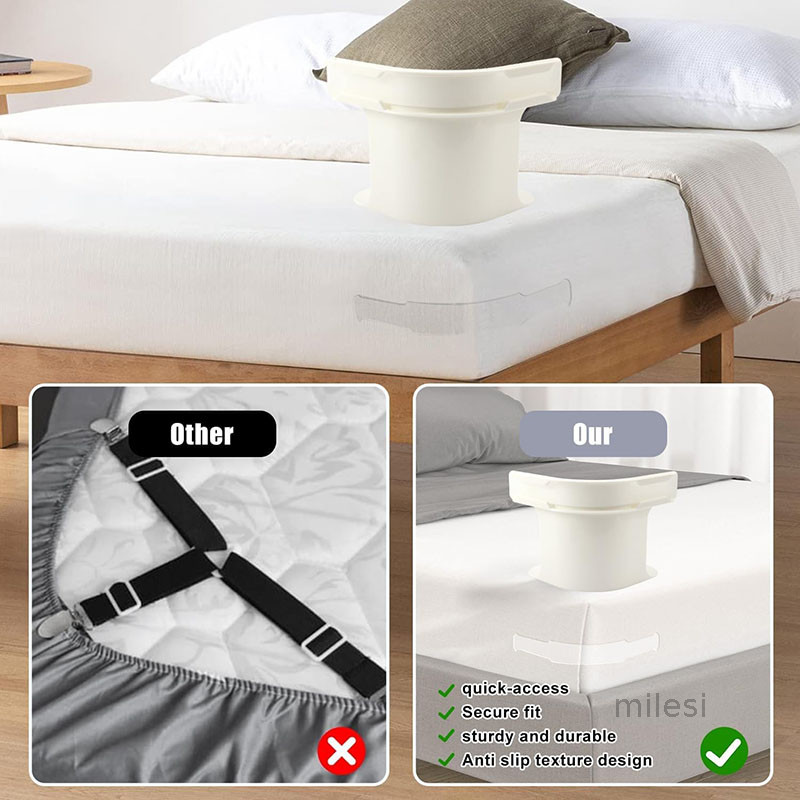 🌈COD🌈4 kẹp ga trải giường vô hình/kẹp chăn/dây buộc ga trải giường/dây buộc góc an toàn/chống xê dịch,AMIZIN