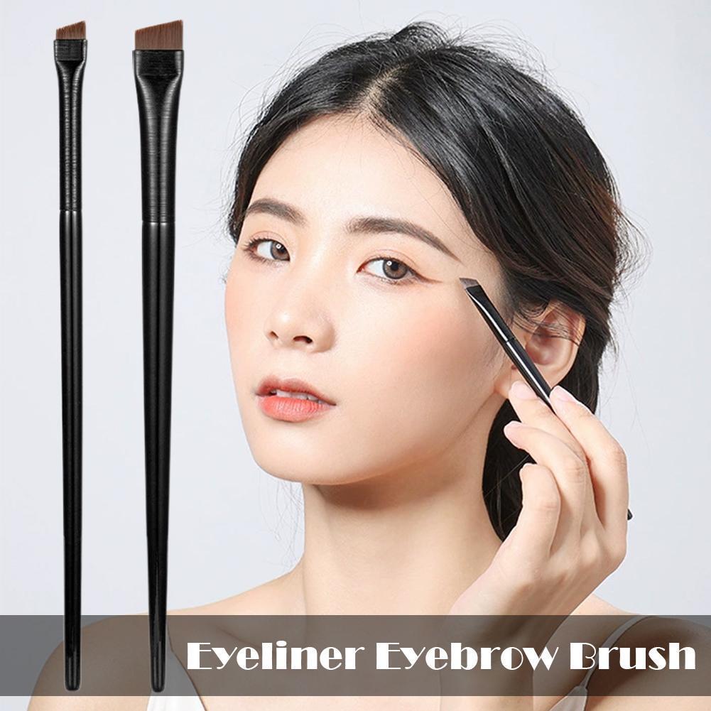 Mới 2 Cái / bộ Bàn Chải Đường Viền Lông Mày 0,06 Mm Siêu Mỏng Bút Kẻ Mắt Di Động Góc Trang Điểm T1r1