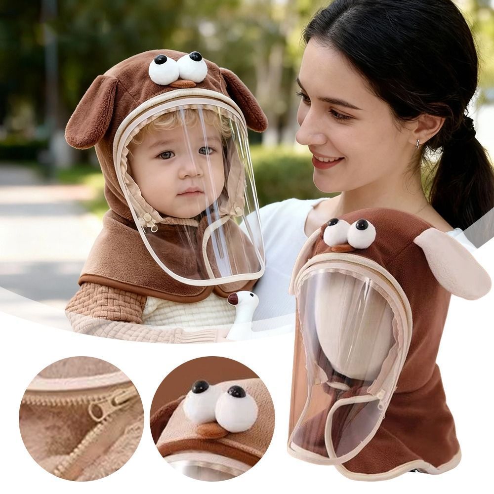 Mũ Len Lông Cừu Kèm Kính AKubi, Họa Tiết Cáo Mắt Lồi Ngộ Nghĩnh Chop Bé 6 Tháng Đến 4 Tuổi