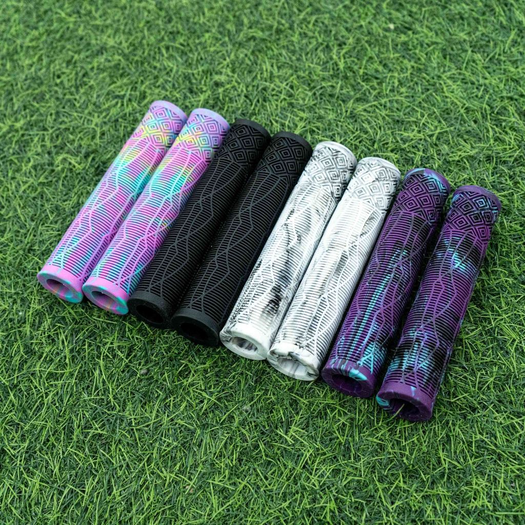 Bao tay lái xe đạp chống trơn trượt và mồ hôi, nhiều màu sắc cầu vồng gradient, làm bằng cao su mềm