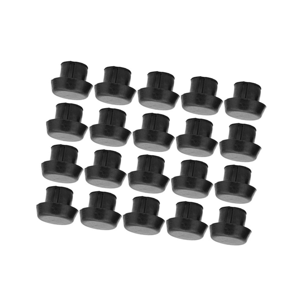 JKDESIGN - Bộ 20 Phích Cắm và Bao Gậy Bi-a Cao Su, Màu Đen, Bảo Vệ Đầu và Cuối Gậy