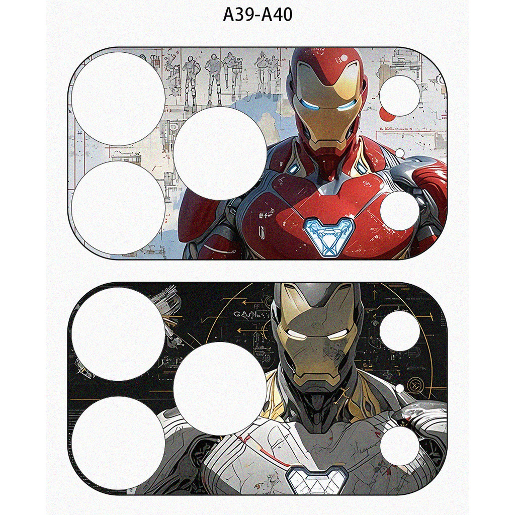 [2 Cái] Dành Cho iPhone 17 Pro / 17 Pro Max DIY Mềm Mờ Camera Giấy Dán Phim / Marvel Iron Man Spiderman Siêu Anh Hùng In Chống Trầy Xước Bảo Vệ Camera