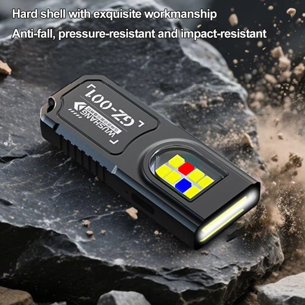 ĐÈN PIN ĐA CHỨC NĂNG - Đèn Pin Móc Khóa USB Sạc Được Độ Sáng Cao Mini Chống Nước Đi Bộ Cắm Trại