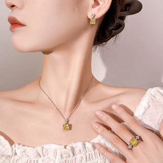 Trang sức kim cương vàng hình vuông cao cấp, phong cách châu Âu - Mỹ