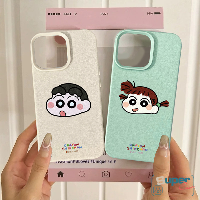 Ốp Lưng Tương Thích Cho IPhone 15 16 11 17 13 14 12 Pro Max 12 14 16 13 15 17 Pro 15 16 14 Plus XR X XS Max Hoạt Hình Thời Trang Dễ Thương Crayon Shin-chan Himawari Cover