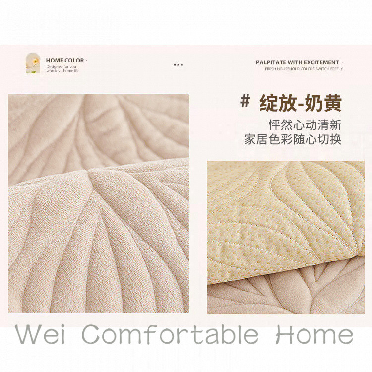 Màu Trơn Sofa Đệm Hiện Đại Đơn Giản Ánh Sáng Sang Trọng Sofa Da Chống Trơn Trượt Màu Đệm Mùa Đông Bao Vải