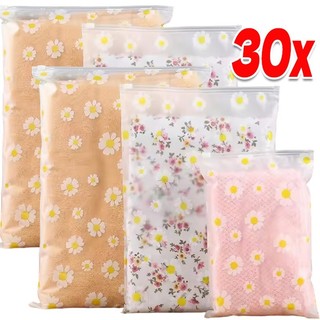 10 / 20 / 30 Chiếc Túi Bảo Quản Trong Suốt Hoa Cúc Chống Thấm Nước - Túi Dây Kéo Du Lịch Có Thể Tái Sử Dụng Dụng Dụng Cụ Sắp Xếp Hành Lý