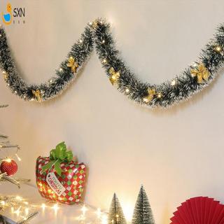 2m Tinsel Vòng Hoa Đồ Trang Trí Giáng Sinh Cây Giáng Sinh Treo Tinsel Ruy Băng Vòng Hoa Cho Cầu Thang Lan Can Trang Trí