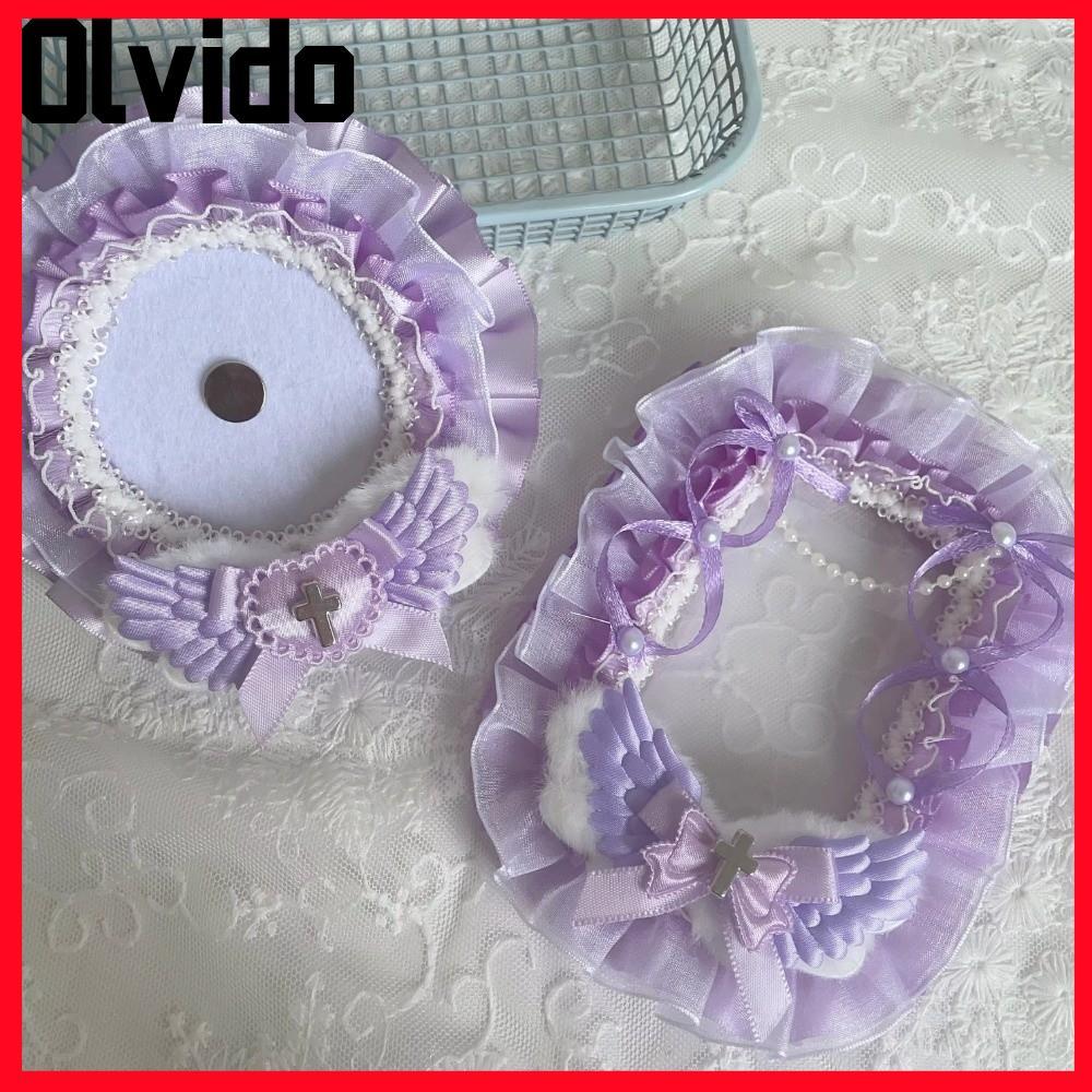 Vỏ thẻ OLVIDO, Ren trang trí nơ ruy băng lưu trữ thẻ ảnh, Màn hình thẻ phong cách hoạt hình Thiết kế nhiều lớp Handmade Hộp đựng thẻ ID Sổ lưu niệm