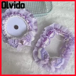 Vỏ thẻ OLVIDO, Ren trang trí nơ ruy băng lưu trữ thẻ ảnh, Màn hình thẻ phong cách hoạt hình Thiết kế nhiều lớp Handmade Hộp đựng thẻ ID Sổ lưu niệm