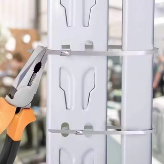20 / 40 / 60 Dây buộc cáp thép không gỉ - Dây đeo vòng buộc tự khóa hạng nặng đa năng 150 / 200 / 300mm