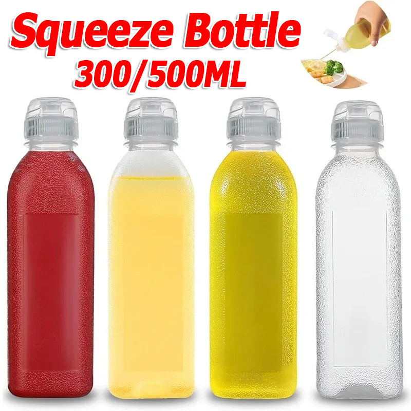Chai ép chống rò rỉ nhà bếp 300 / 500ml / Chai đựng nước sốt dầu gia vị lỏng