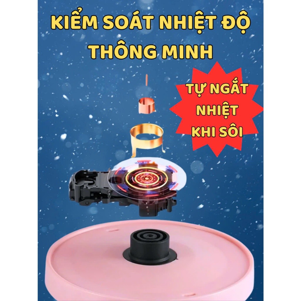 Ấm Siêu Tốc Guckdo ST20 công suất 1500W dung tích 2,5L đun sôi cực nhanh siêu tiết kiện điện