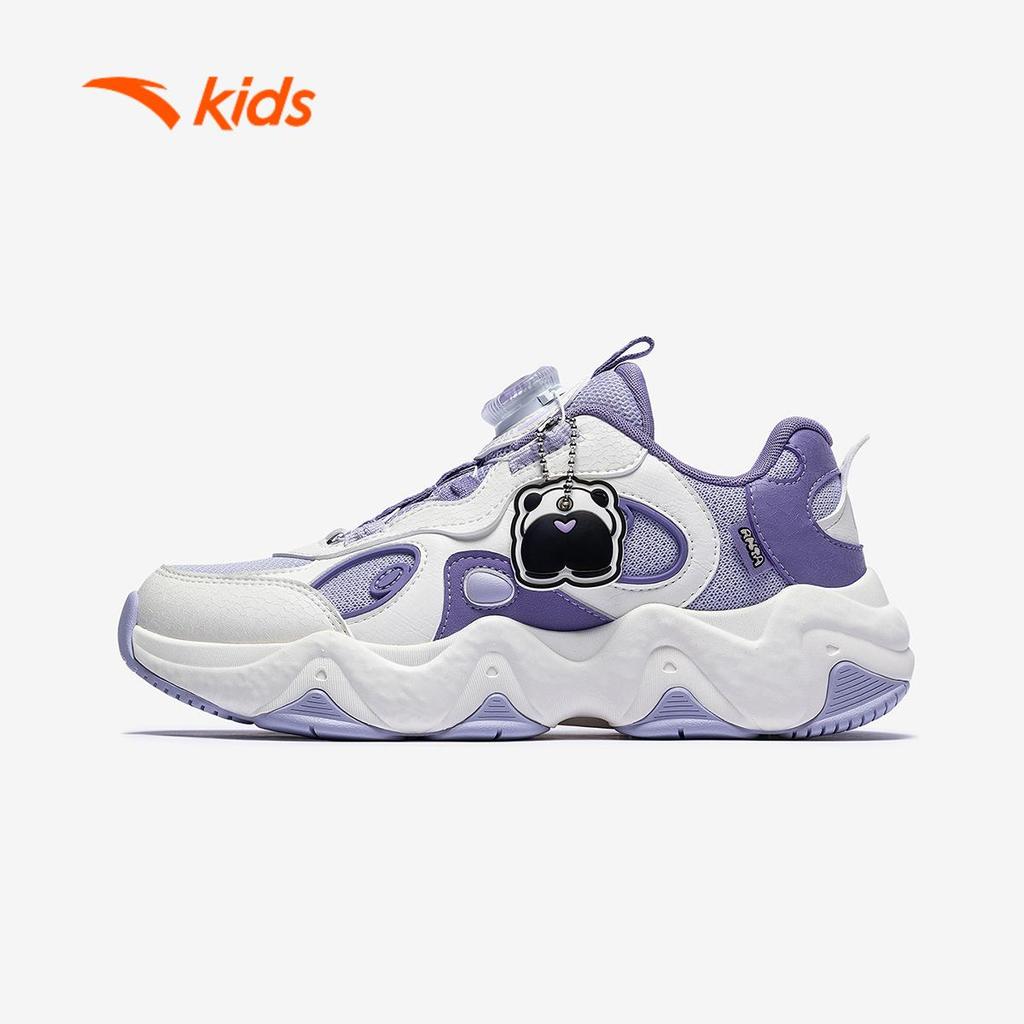 ANTA Kids DunDun Giày Thời Trang Bé Gái 3225D8803. Khóa Xoay Tiện Lợi, Êm Nhẹ, Hạn Chế Trơn Trượt