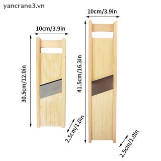{YAN} Dụng cụ cắt rau bằng gỗ đa chức năng có lưỡi thép Máy thái lát khoai tây Dụng cụ gọt vỏ phô mai cà rốt Dụng cụ phụ kiện nhà bếp {ya}