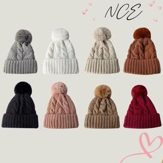 Mũ Beanie dệt kim dày giữ ấm, bảo vệ tai, phù hợp nam nữ