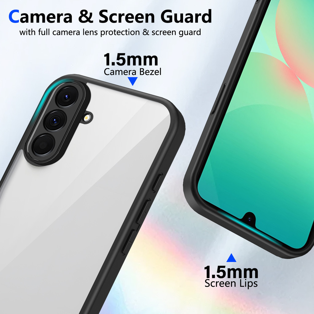 Ốp lưng Samsung A17 Vỏ trong suốt mờ thời trang cho Ốp điện thoại Samsung Galaxy A17 5G