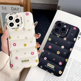 Ốp điện thoại hoa nhỏ đơn giản cho iPhone 17 / 17Air / 16E / 15 Plus / 14 / 13 / 12 / 11 / Pro Max. Chống sốc rơi. Hộp đựng túi khí kiểu áo khoác silicon lỏng che phủ toàn diện