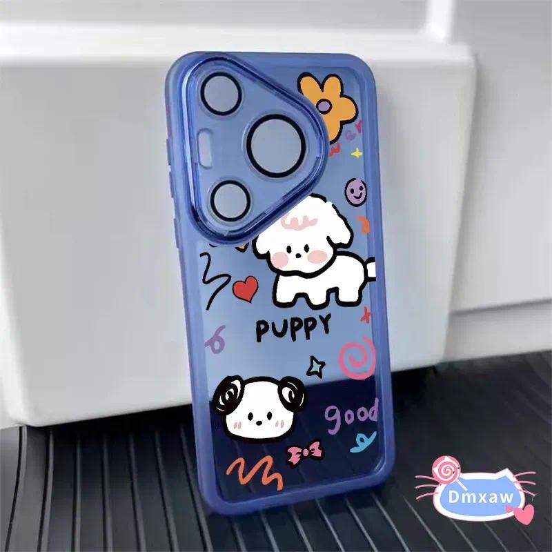 Ốp Điện Thoại Hình Chó Trắng Graffiti Dễ Thương Cho Motorola Moto Edge 70 60 60S 50 Ultra Pro Fusion 40 S50 Neo G Stylus 5G E15 E14 G15 G14 G05 G04 G4S Ống Kính Hoa Kính Vỏ Cứng