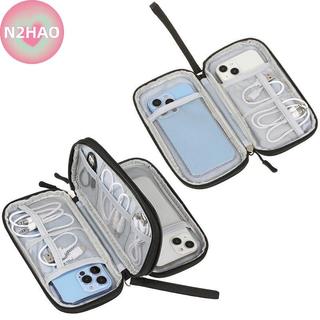 N2HAO Du Lịch Di Động Di Động Kỹ Thuật Số Túi Bảo Quản Sản Phẩm Kỹ Thuật Số USB Quản Lý Cáp Dữ Liệu Tai Nghe Di Động Túi Bảo Quản Điện n