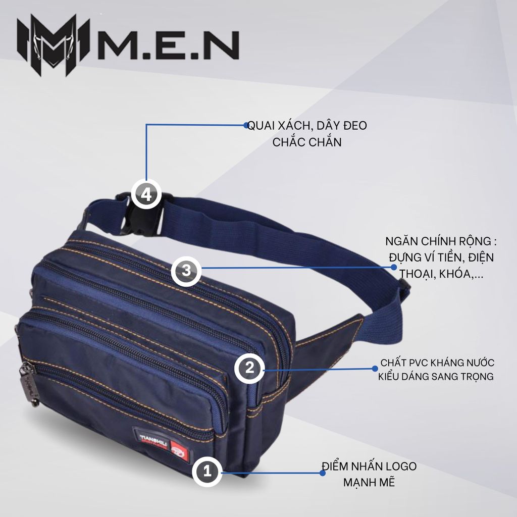 Túi đeo hong thiếu niên men Tian nhiều màu M.Đ [FREESHIP]