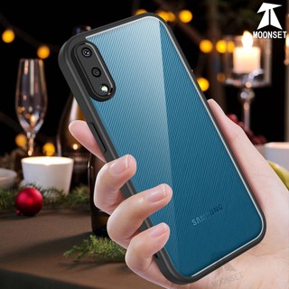 Dành Cho Samsung Galaxy A02 Ốp điện thoại Cứng Aryclic Trong Suốt Khung Silicon Mềm Chống Rơi Mỏng Bao