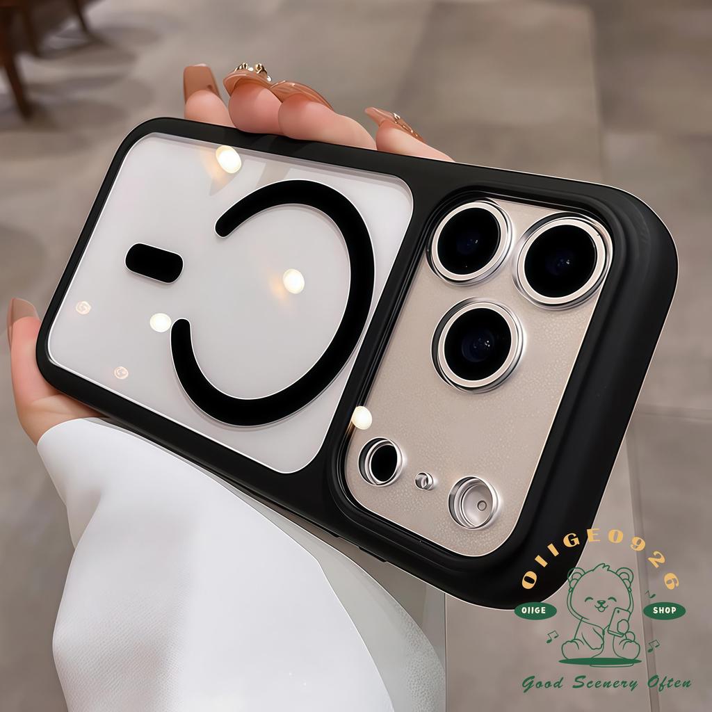 【 Ốp lưng iPhone17 】 Vỏ điện thoại từ tính acrylic nhạy cảm da cam iphone17 Pro Max cho vỏ iPhone Vỏ mềm silicon TPU chống sốc