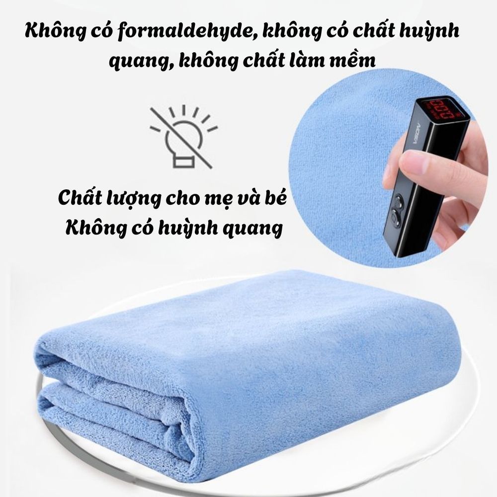 Khăn Tắm Choàng Có Mũ Đội Hình Thú DINO, Áo Choàng Ủ Lông Cotton Mềm Mịn, Thấm Hút Nước Cho Bé