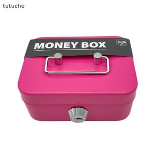 Tutu Hộp An Toàn Tiền Hộp Tiền Mặt Chìa Khóa Kim Loại Tiền Ngân Hàng Nhỏ Hộp Khóa An Ninh Di Động Chắc Chắn Có Thể Khóa Hộp Đựng Đồng Xu VN