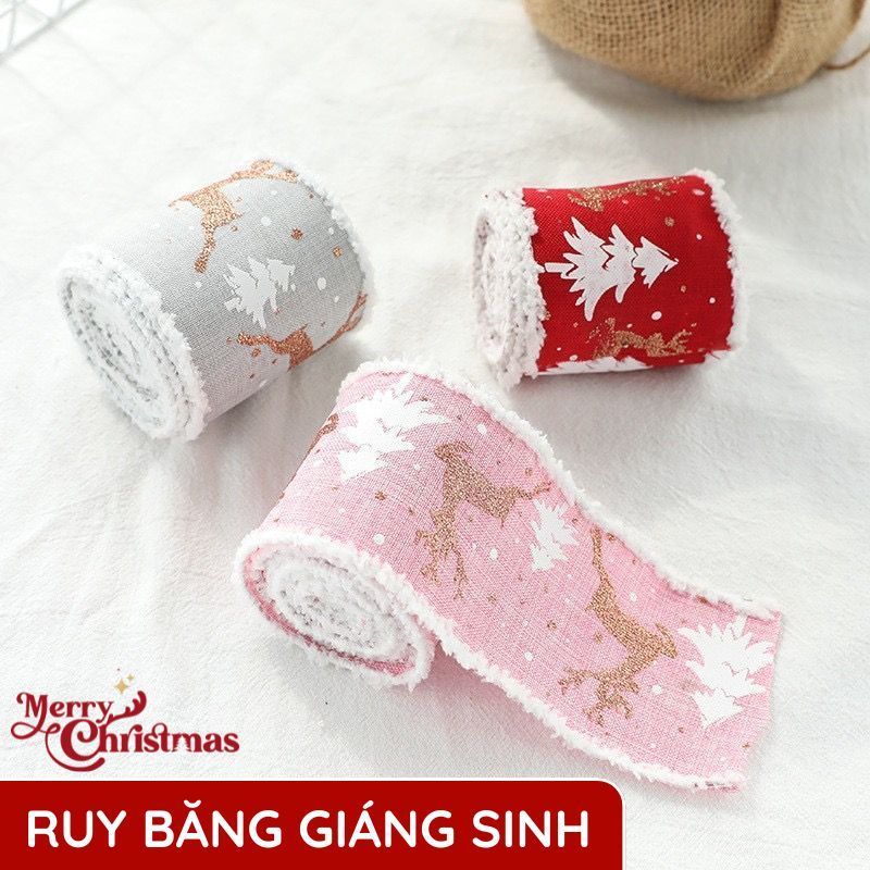 Ruy Băng Gói Quà Noel – Dây Ruy Băng Thắt Nơ Nhiều Màu Trang Trí Giáng Sinh & Buộc Hộp Quà Sinh Nhật