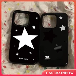 Ốp Mềm Bảo Vệ Ngôi Sao Trắng Sáng Tạo Đơn Giản Tương Thích Cho IPhone 11 16 17 15 13 14 12 Pro Max Air 17 13 16 15 Pro 7 16 15 14 Plus XR XS Max Vỏ Điện Thoại Bề Mặt Bóng Sang Trọng