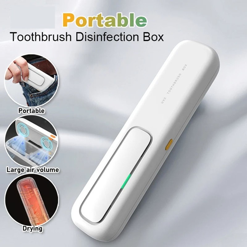Hộp đựng bàn chải đánh răng di động Hộp UV cho chuyến đi công tác Máy sấy bàn chải đánh răng Phụ kiện phòng tắm