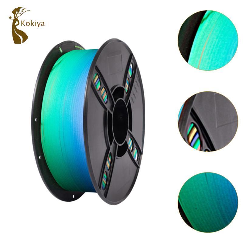 Kokiya Pla Filament cho máy in 3D, Cầu vồng sáng, Độ chính xác + / - 0,02mm, Chất liệu in 3D cao cấp nhiều màu chuyên nghiệp