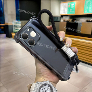 Ốp lưng Realme Note 70 Note 70T Vỏ trong suốt chống sốc có dây buộc 2025 Thiết kế mới Camera Protecion Vỏ điện thoại mềm siêu mỏng Realme Note 70 T