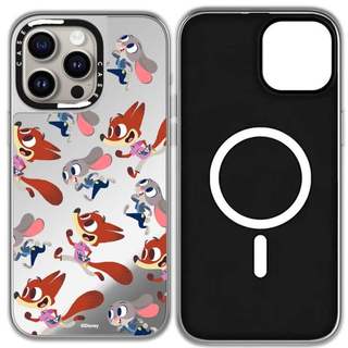 CASECASE X Zootopia 2 Nick và Judy Họa Tiết Ốp Lưng Màu Đen & Bạc Gương Hút Từ Tính iPhone Dành Cho IPhone 17 Air 16 15 14 13 12 Pro Max Plus Ốp Lưng Cứng Có Hộp Khắc logo