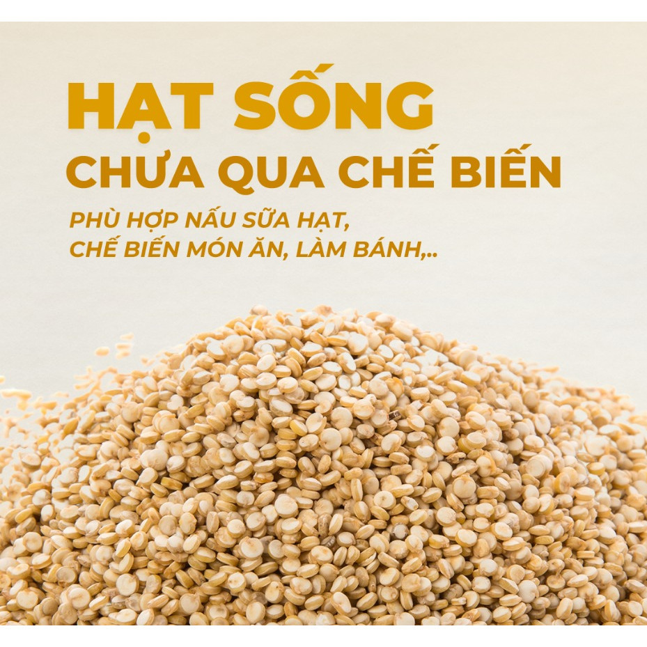 500GRm Hạt Diêm Mạch, Hạt Quinona Hữu Cơ Dinh Dưỡng Ăn Dặm Cho Bé Nhập Khẩu Peru, Làm Sữa Hạt, Ăn Kiêng, Giảm Cân 500g