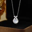 Vòng cổ S925 bạc trắng chalcedony nữ tính - Quà tặng sang trọng
