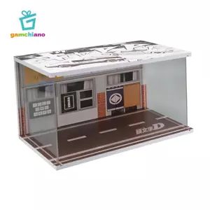 Hộp trưng bày ô tô mô hình di động tỷ lệ 1 / 64 có đèn cho ô tô đồ chơi thể thao