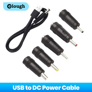 Cáp nguồn USB sang DC Elough Cáp sạc USB sang DC 5V với 5 bộ điều hợp cho bộ định tuyến Loa quạt Mini