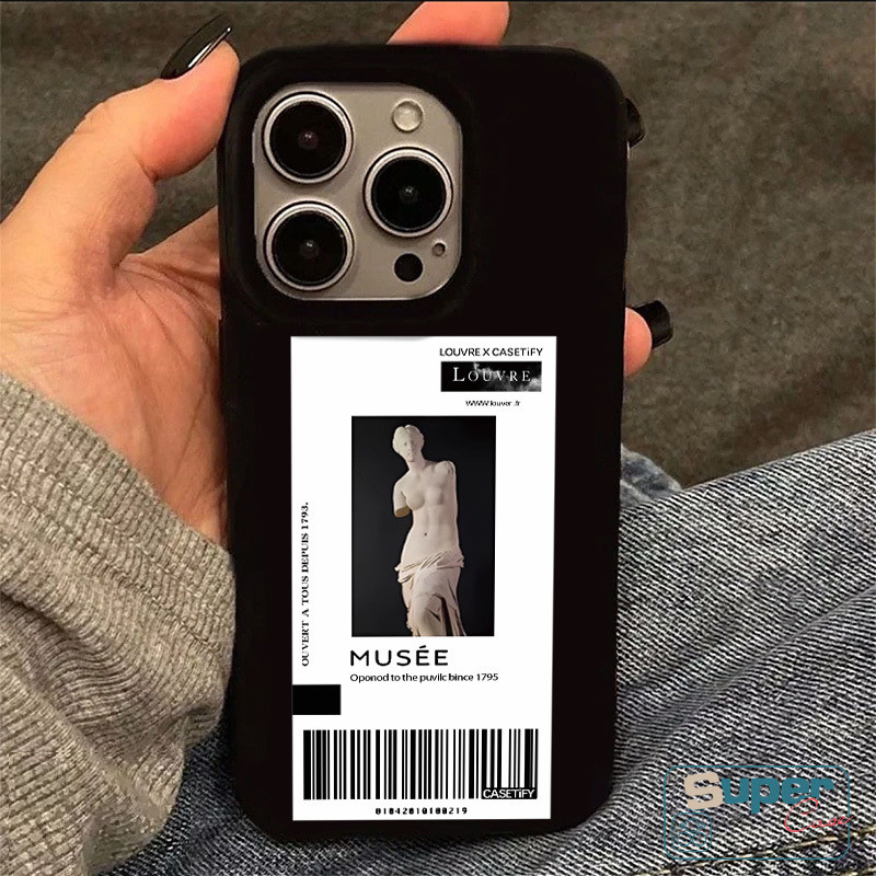 Ốp Lưng Tương Thích Cho IPhone 17 15 13 11 16 14 12 Pro Max Air 12 16 15 14 17 13 Pro 14 6 8 16 15 Plus X XR XS Max SE 2020 Điêu Khắc Nghệ Thuật Thời Trang Cánh Tay Gãy Mã Vạch Sao Kim Bìa mềm