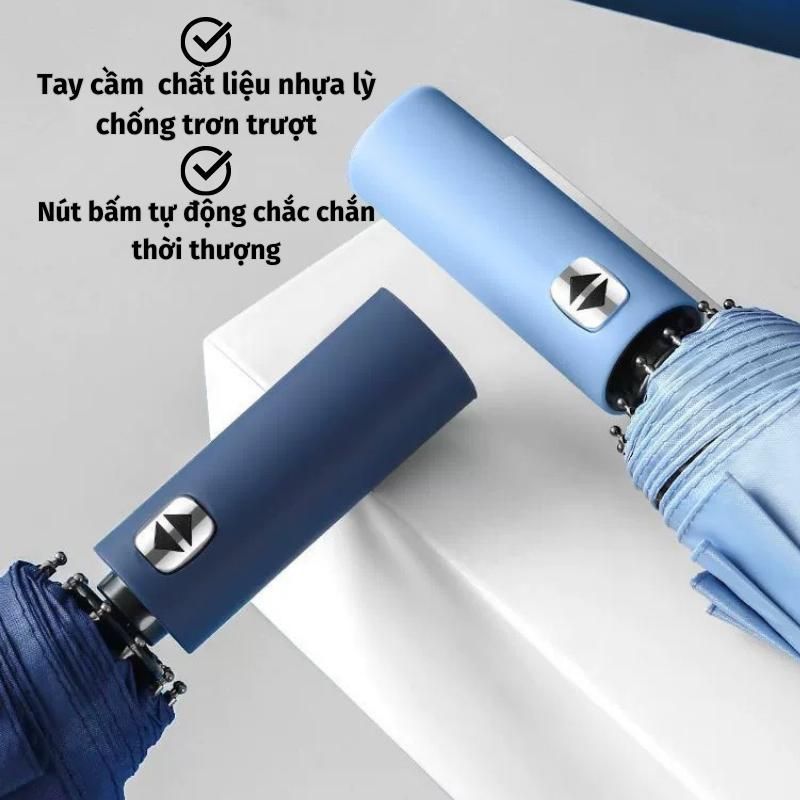 Ô Tự Động Che Mưa Chống Nắng 24 Nan Khung Xương Dày Cứng Cáp ,Nhỏ Gọn