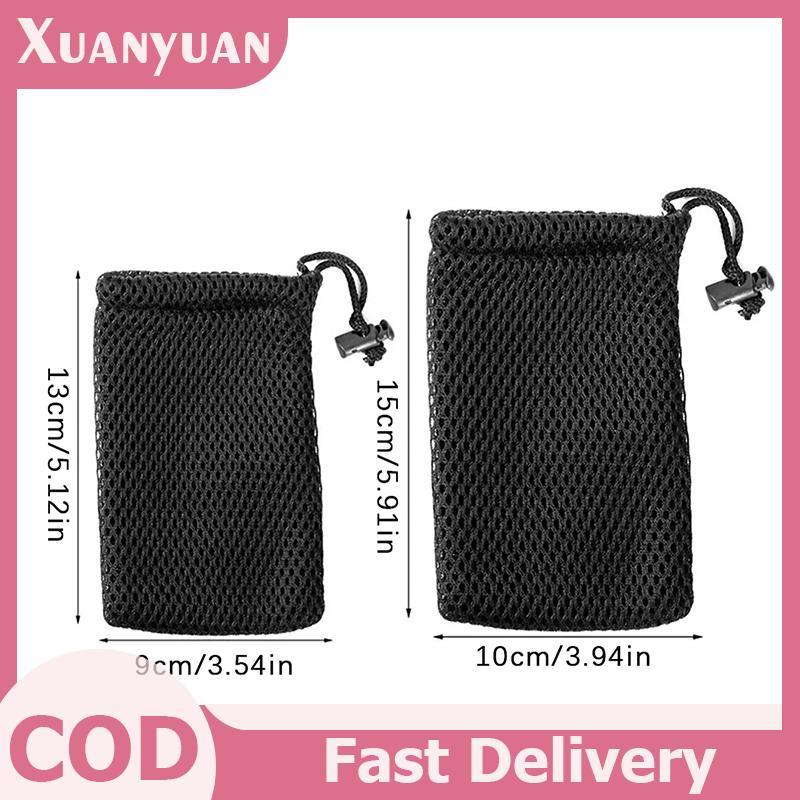 XUAN 3 Cái Nylon Lưới Dây Rút Túi Bảo Quản Túi Du Lịch Đa Năng & Hoạt Động Ngoài Trời Túi Dành Cho Sản Phẩm Kỹ Thuật Số VN