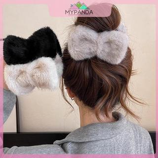 MYPANDA Quá Khổ Nơ Sang Trọng Vuốt Tóc Dành Cho Nữ Cô Gái Tóc Ngọt Ngào Trang Trí Móng Vuốt Tóc Kẹp Phụ Kiện Tóc Thời Trang Mềm Mại Và Ấm Áp.