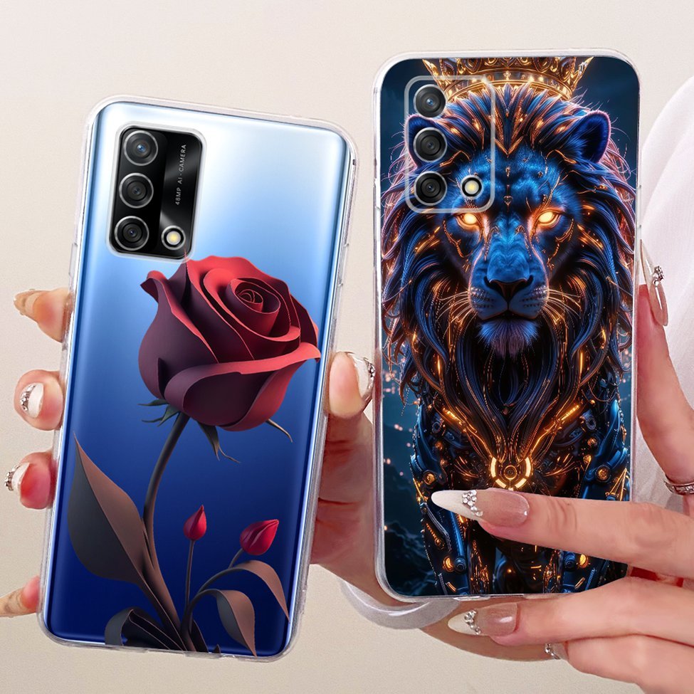 Ốp lưng trong suốt Oppo A95 4G CPH2365 Mèo dễ thương Thời trang Bướm ngộ nghĩnh Vỏ sơn 2D CHP2365