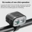 Đèn pha LED xe đạp FUHUIOT, còi đèn pha xe đạp 2 trong 1 nguồn sáng kép, còi lớn siêu sáng 120dB đa chức năng Chuông chống nước Đèn còi xe đạp leo núi