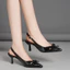 Mũi Nhọn Nơ Nông Miệng Tăng Chiều Cao Stiletto Sandal Nữ Cao Gót Giày