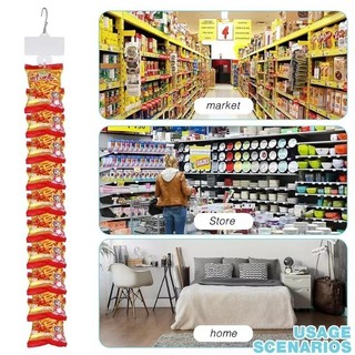 5 / 10 / 20 Cái Móc treo trưng bày đồ ăn nhẹ siêu thị - Kệ lưu trữ thực phẩm Dải lưu trữ