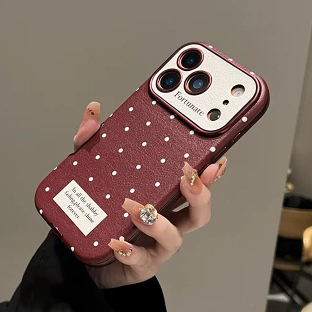 Ốp điện thoại da Windows Wine Red Dot cho iPhone 17 Pro Max 16 15 14 13 Vỏ bảo vệ chống sốc